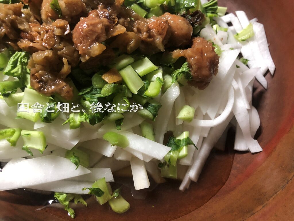 梅干しと柿酢の大根漬け