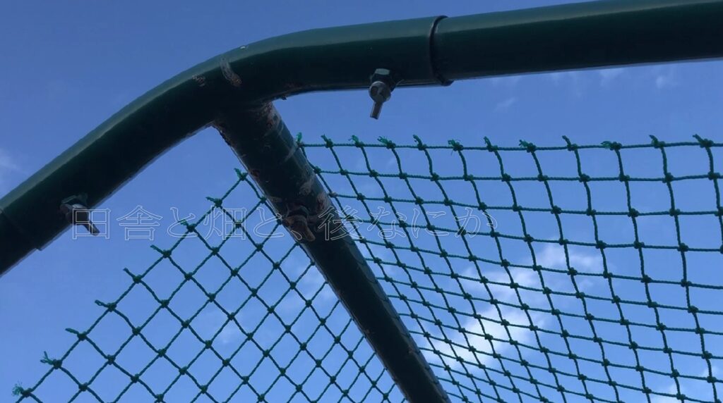 倒壊したビニール温室